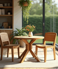 High quality wooden table and chair set